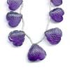 Amethyst carved heart drops