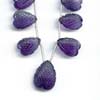 Amethyst Carved Pear Briolette