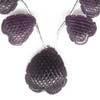 Amethyst Carved Hearts Briolette