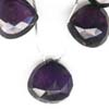 Amethyst Faceted Hearts Briolette