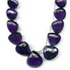 Amethyst faceted heart briolette