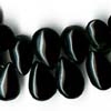 Black Onyx Plain Pear Briolette