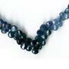 Blue Sapphire Faceted Heart Briolette (Shaded)