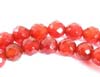 Natural Faceted Carnelian Round Beads