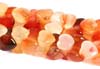 Natural Cabochon Carnelian Heart Beads