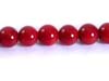 Genuine Red Dyed Coral Round Gemstone Beads