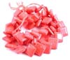 Pink Coral Sidedrilled Square Beads