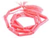 Pink Coral Long Tube Loose Beads