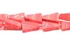 Unique Pink Coral Triangle Beads