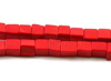Unique Red Coral Square Beads