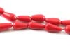 Unique Red Coral Drops Beads