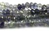 Iolite Shaded Flourite Faceted Roundel Bead