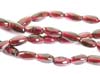 Natural Cabochon Garnet Barrel Beads