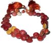 Mookaite Faceted Heart Beads