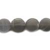 Grey Moonstone Plain Coin Beads