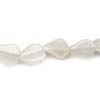 White Moonstone Plain Stright Drill Pear Beads