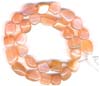 Moonstone (Pink) Nuggets Plain Beads