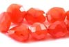 Large Carnelian Faceted Nugget Bead