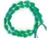 Green Onyx Pears Plain Beads