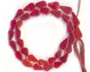 Red Onyx Pears Plain Beads