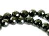 Natural Faceted Onyx, Black Round Beads