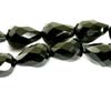 Natural Faceted Onyx, Black Teardrop