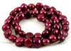 Semi Round Cranberry Freshwater Pearls