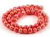 Flat Red Freshwater Pearls