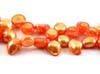 Tangerine Irregular Sidedrilled Pearl Beads