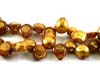 Rusty Irregular Sidedrilled Pearl Beads