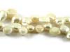 Cream Irregular Sidedrilled Pearl Beads