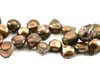 Copper Irregular Sidedrilled Pearl Beads