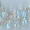 Rainbow MoonStone Faceted Pear Briolette