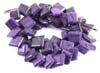 Sugilite Sidedrilled Square Loose Beads