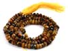 Genuine Faceted Tiger Eye Roundel  Bead