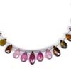 Multy Tourmaline Faceted Drops Briolettes