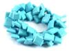 Turquoise Sidedrilled Square Beads