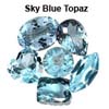 Sky blue Topaz Semi Precious Gemstones Lot