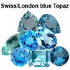 Swiss, London blue Topaz Semi Precious Gemstones Lot