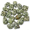 Wholesale cab lot natural Dalmatian Jasper stone. Per pc Weight 5-15 gm Approx. Total lot weight - 500 gm or 2500 ct. Total lot value pack - $ 43 USD
