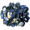 Wholesale cab lot natural Sodalite stone. Per pc Weight 5-15 gm Approx. Total lot weight - 500 gm or 2500 ct. Total lot value pack - $ 70 USD